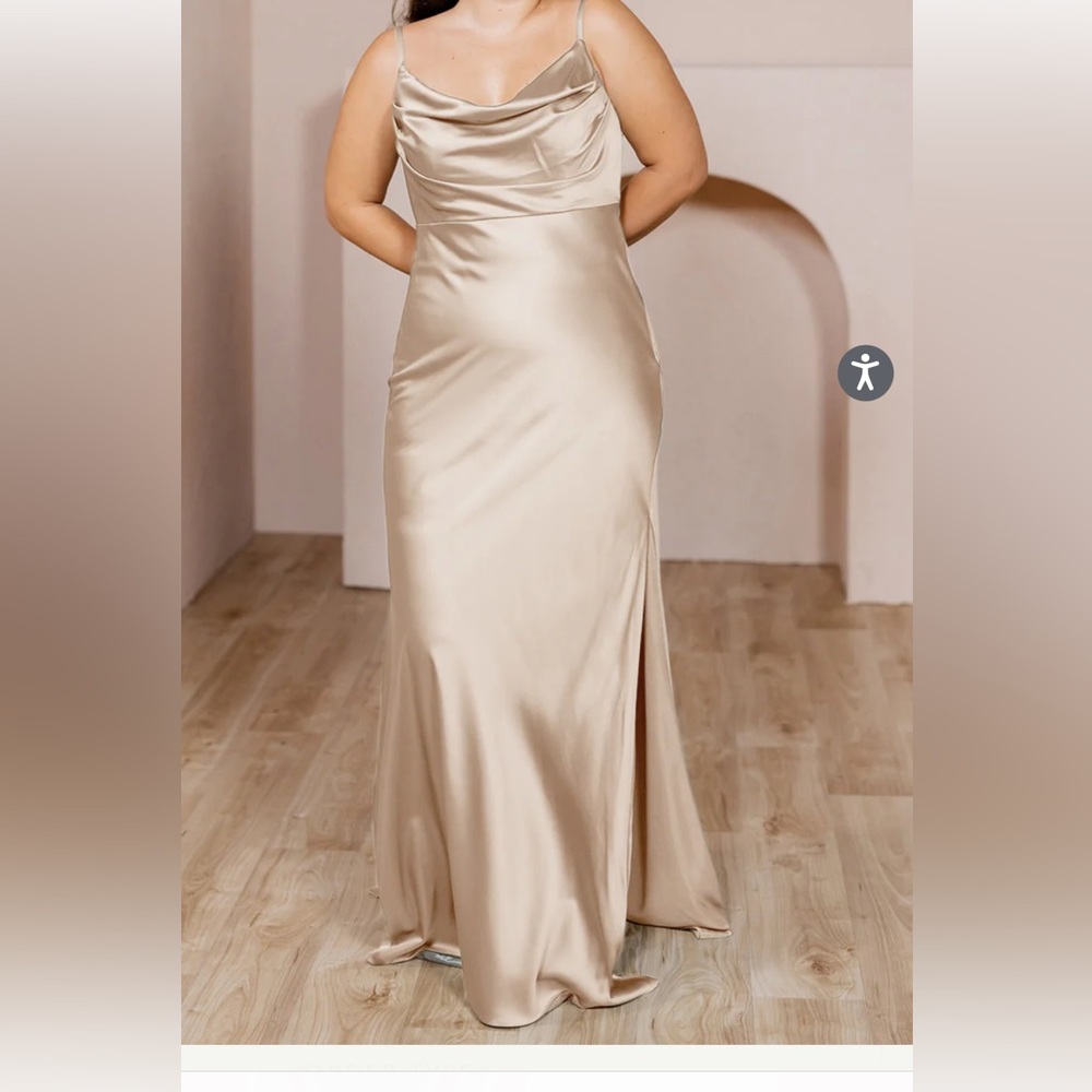 Revelry Gold Champagne Bridesmaid Dress